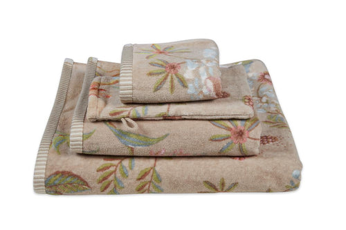 Pip Studio gastendoek Secret Garden - 30x50 cm - khaki - vtwonen shop