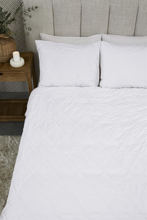 Riviera Maison dekbedovertrek Elegance - 140x200/220 cm - wit