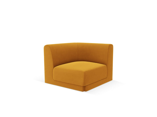 Micadoni Hoekmodule Miley flueel geel - 90x90x70cm