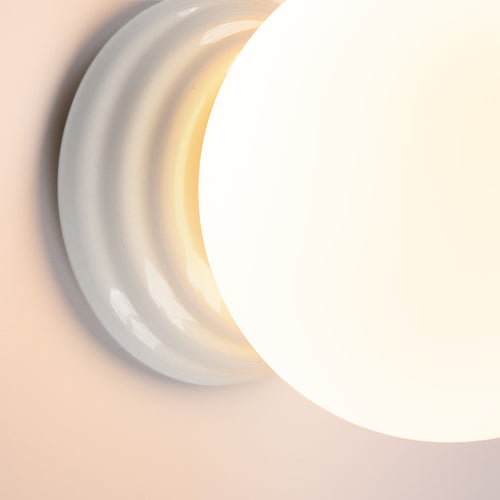 Sollux Lighting Wandlamp ZORI wit IP44 - 12x16x12cm