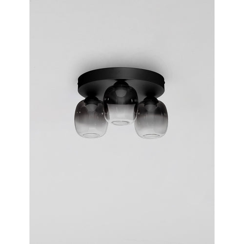 Nova Luce KITA Plafondlamp Shade Cluster, rookgrijs, zandzwart, Triac dimbare LED, 16W, 1469lm, 3000K