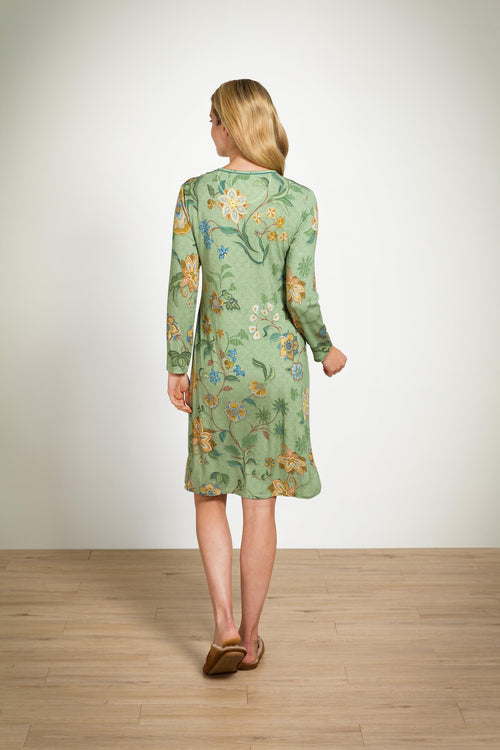 Pip Studio - Destiny Nachthemd Lange Mouw Dames - Safari Bloom - Groen - M - vtwonen shop