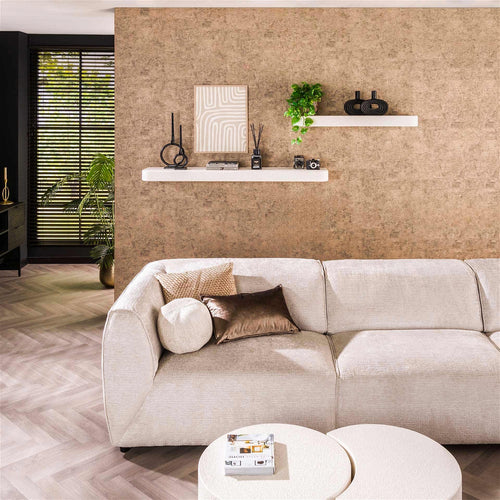 Giga Meubel Wandplank Stone - Wit Marmer Composiet - 150x29x8cm