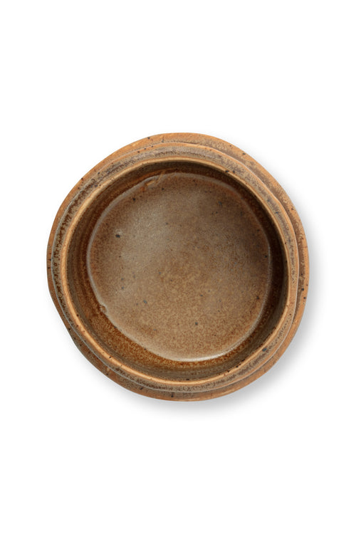 vtwonen - Waxinelichthouders Straight - Keramiek - Mocha - 8.5 x 5.5 cm - Set van 2