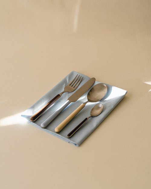 noo.ma Noli bestekset voor 1 persoon - Butter Yellow, roestvrij staal