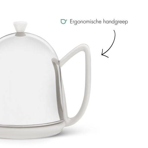 Bredemeijer - Theepot Cosy Manto 1,0L wit - vtwonen shop