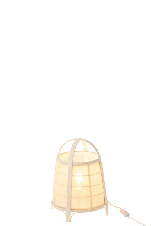 J-Line lamp Rya - katoen/bamboe - wit - small