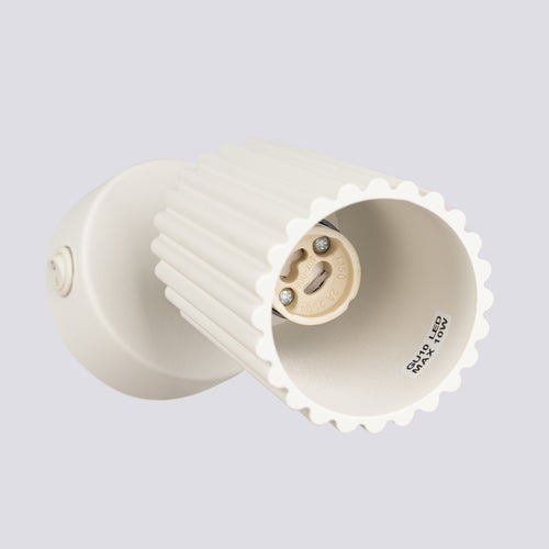 Sollux Lighting Wandlamp KARBON beige met schakelaar - 8x8x16cm