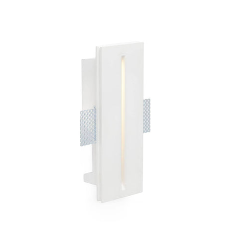 Faro Plas-2 - LED 1 Light Indoor Wandinbouwlamp Wit Gips