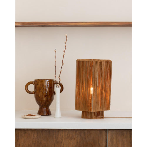 GOOD&MOJO tafellamp Panama - bruin - 36x24x36cm - vtwonen shop