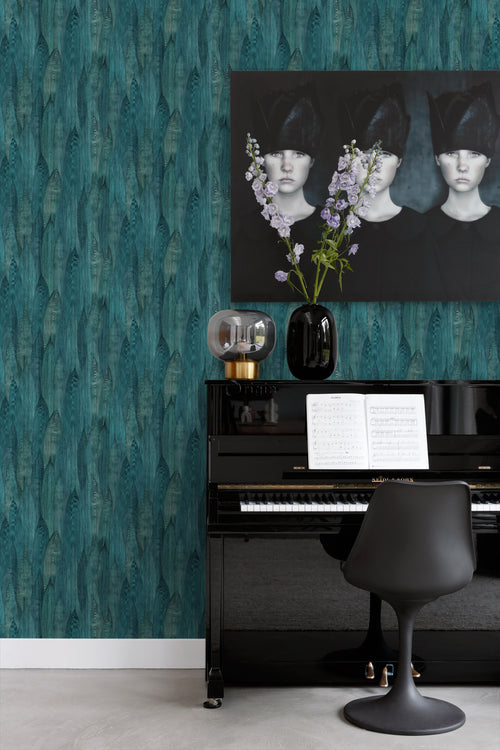 Origin Wallcoverings eco-texture vliesbehang bladeren zeegroen - 53 cm x 10,05 m - 347368 - vtwonen shop