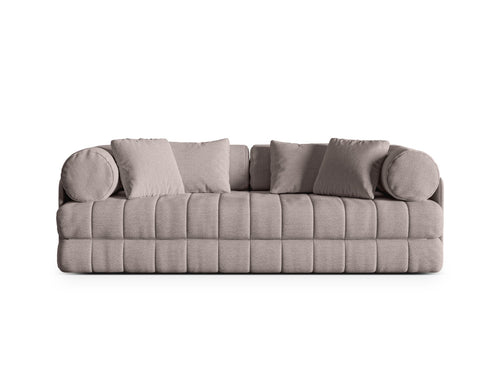Cosmopolitan Design Converteerbare bank Kemi 3-zits, boucle warm grijs - 95x206x70cm