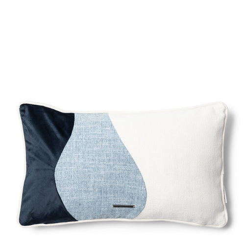 Rivièra Maison Iceland Pillow Cover 50x30 - Polyester - Blauw / White - vtwonen shop