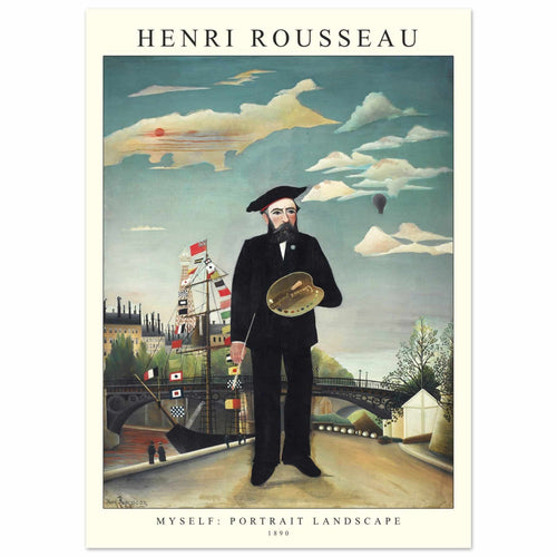 Artfulprints Poster Henri Rousseau - Portrait landscape   - 50x70 cm - Blauw