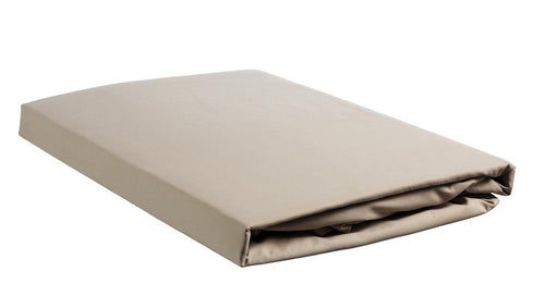 Ambiante topper hoeslaken Cotton Uni TD - 140x200 cm - taupe - vtwonen shop