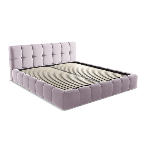 LaMiaSofa Bed met opbergruimte Roma - velours - lavendel - 200x228x82