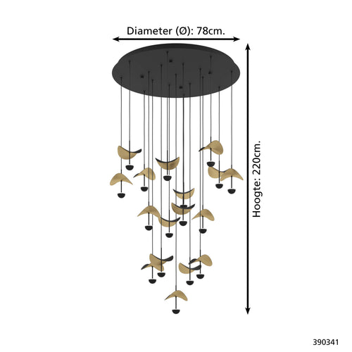 Stars of Light hanglamp Dracera - goud