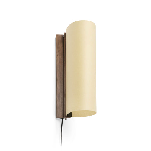Faro Cata Cata 360cm LED-wandlamp, walnootkleur, beige kap, 2700K