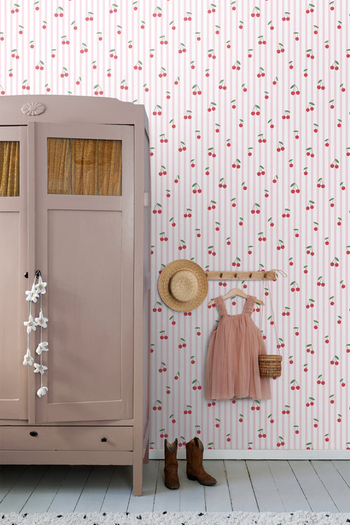 ESTAhome behang kersen licht roze - 50 x 900 cm - 131654 - vtwonen shop