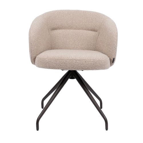 HelloChair eetkamerstoel HC06 Suskin - spinpoot anodic brown - cloud beige - vtwonen shop