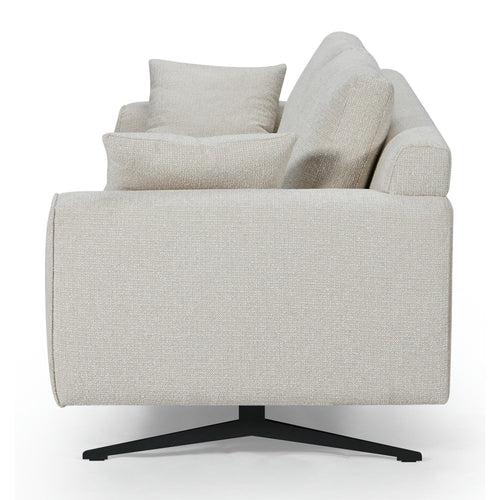 Furnhouse 3-zitsbank Detroit - Crème wit - Stof - 92x217x84