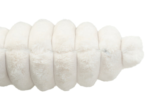 J-Line kussen Large Corduroy - polyester - wit