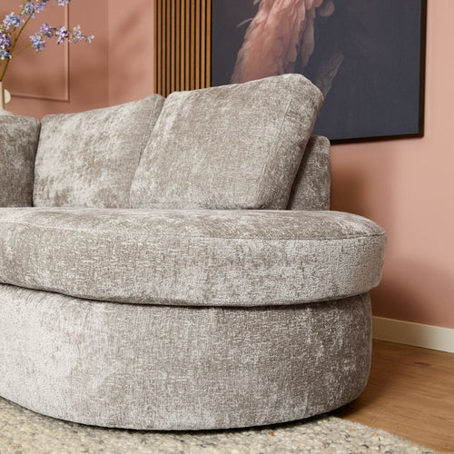 MySofa 2,5-zits Bank Alma - Beige Rechts - 264x192x84cm