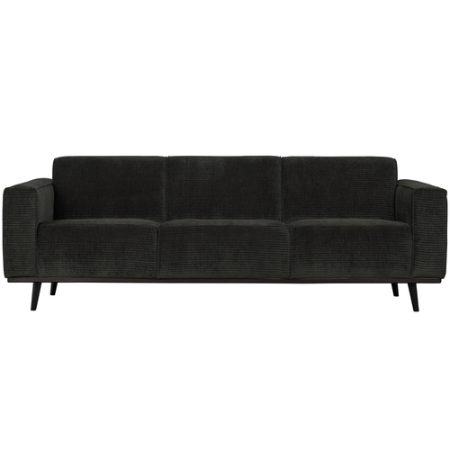 WOOOD 3-zits bank Statement - Ribstof - Graphite - 77x230x93 - vtwonen shop