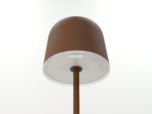 EGLO tafellamp Mannera - aanraakdimmer - draadloos - 34cm - roestbruin