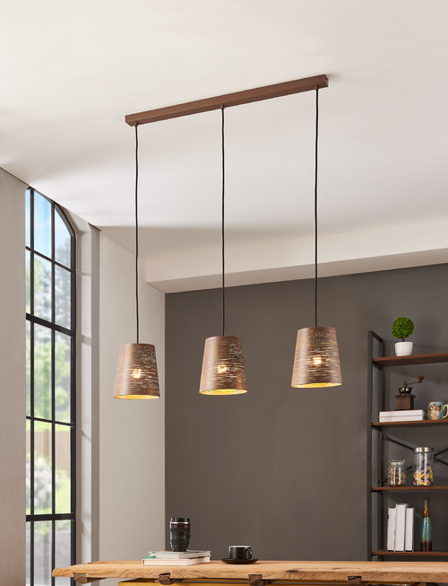 EGLO hanglamp Segezia - e27 - 88 cm - mokka - vtwonen shop