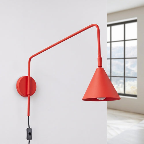 Sollux Lighting Wandlamp NOX rood - 14x61x30cm