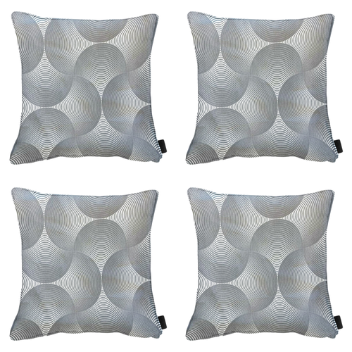 Madison sierkussen Napels - grijs - 50x50x10cm - set van 4