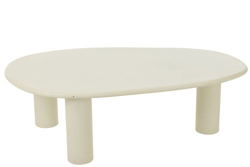 J-Line bijzettafel Bali - hout - wit - large
