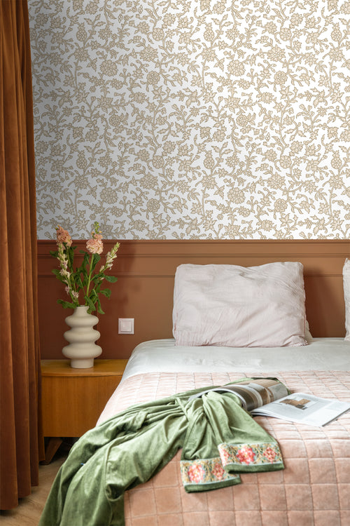 ESTAhome behang vintage bloemen beige - 50 x 900 cm - 131518