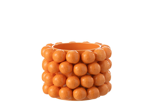 J-Line vaas Sinaasappels - keramiek - oranje - large - Ø 25 cm