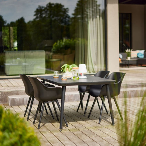 Hartman Dining Tuinset Sophie - Zwart Laminaat Kunststof - 170x100x75cm