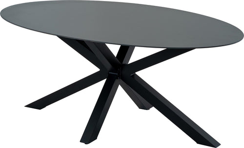 Lesli Living tuintafel Crest - zwart - 180x100x73cm