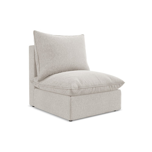 LaMiaSofa Bankmodule midden Ravenna - velours - lichtbeige - 75x90x77