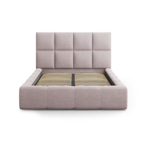 Cosmopolitan Design - Opbergbed met hoofdeinde Livigno 200x180cm structurele stof roze - 230x205x125cm