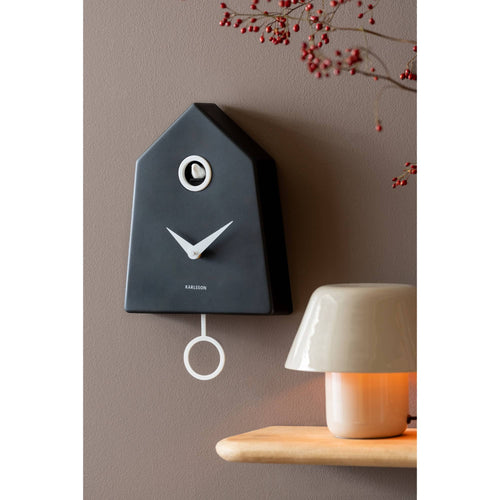 Karlsson wandklok Grafico Cuckoo - zwart - 7.4x21.5x35.5cm