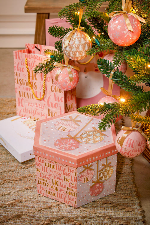 House of Seasons Kerstballen Cadeauset - 14 Stuks - Ø8 cm - Onbreekbaar - Perzik, Roze - vtwonen shop