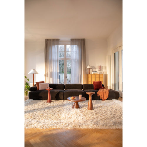 Zuiver Floss Bijzettafel Rond 28 cm Walnootkleur - Bruin