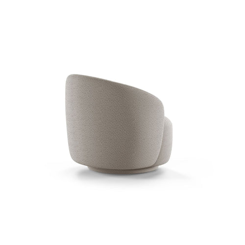 Cosmopolitan Design - Draaistoel Savona boucle lichtgrijs - 83x86x76.5cm