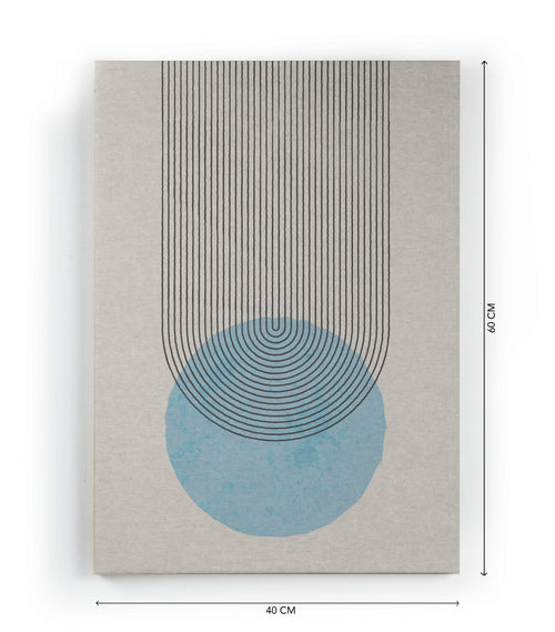 Canvas 60x40 Afdruk Blauw Geometrisch