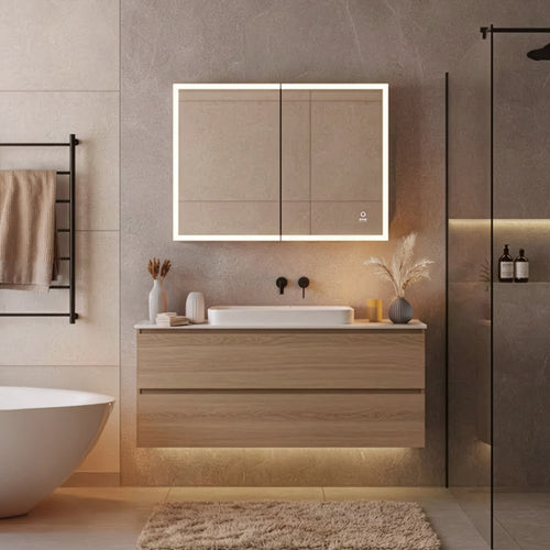 HOME DELUXE LED spiegelkast EVE zwart 80 x 60 cm