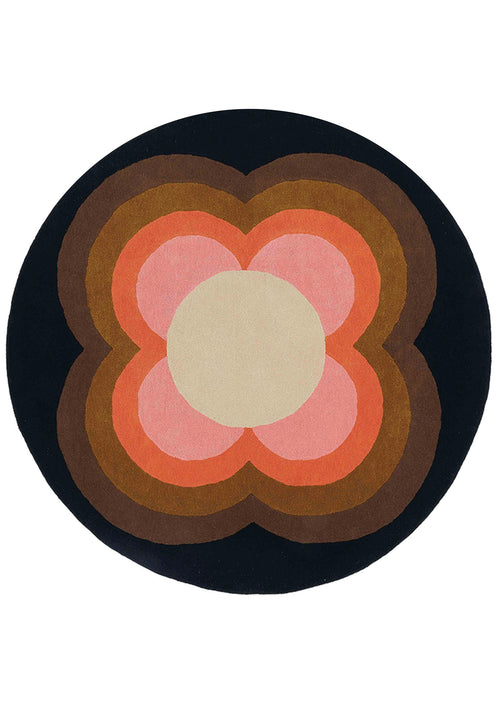 Rond vloerkleed Orla Kiely Sunflow Pink 60005 200 rond - vtwonen shop