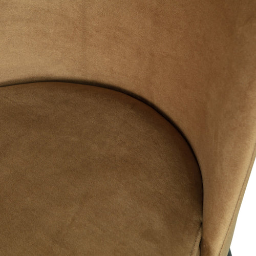 WOOOD eetkamerstoelen Vogue - Fluweel - Honinggeel - Set van 6