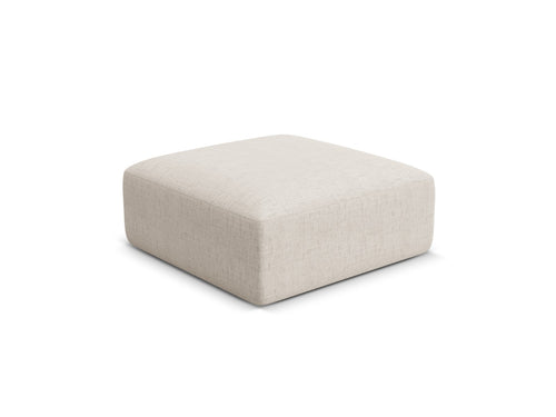 Cosmopolitan Design Poef Campi structurele stof lichtbeige - 90x90x40cm