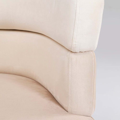 Kare Design Fauteuil Sandwich fluweel creme