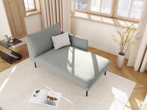 Cosmopolitan Design rechter chaise longue Vienna boucle, grijs - 170x110x95cm